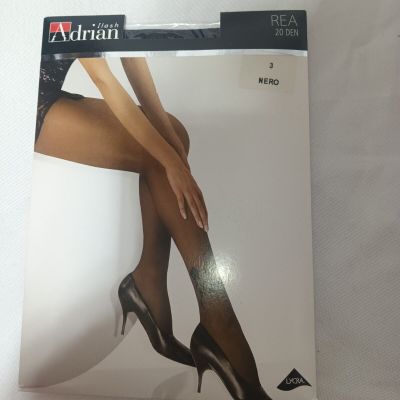 Adrian Tights/Pantyhose Rea Size 3/Medium Nero/Black